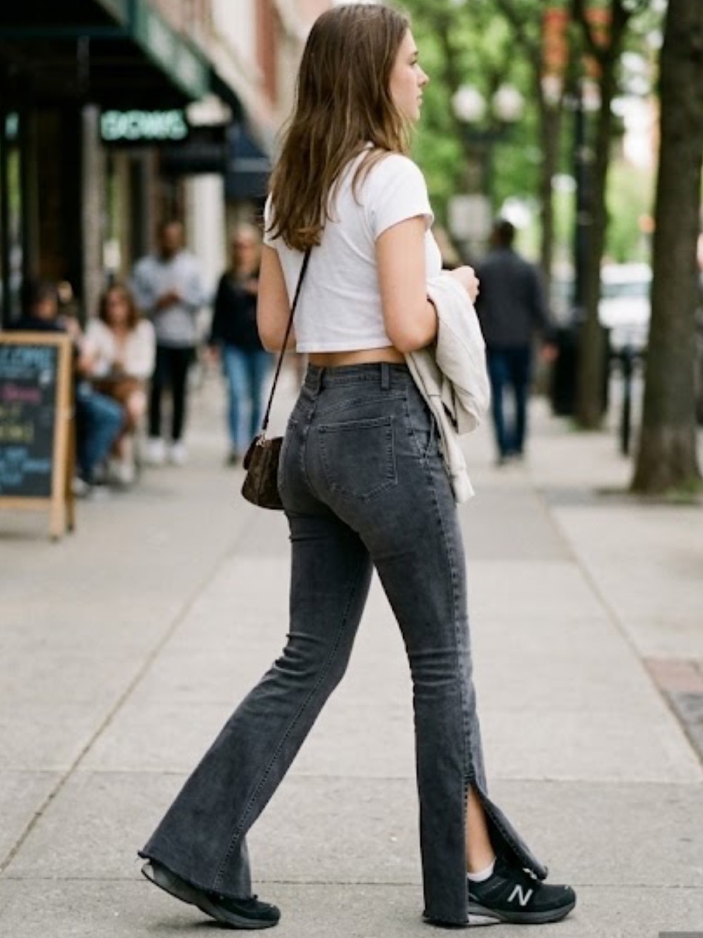 We The Free Black Wash Flare Jeans
